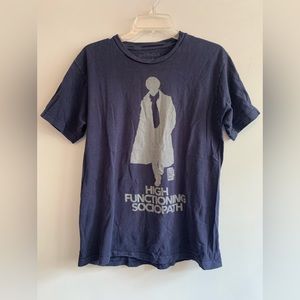 bbc sherlock holmes blue tshirt “high functioning sociopath”